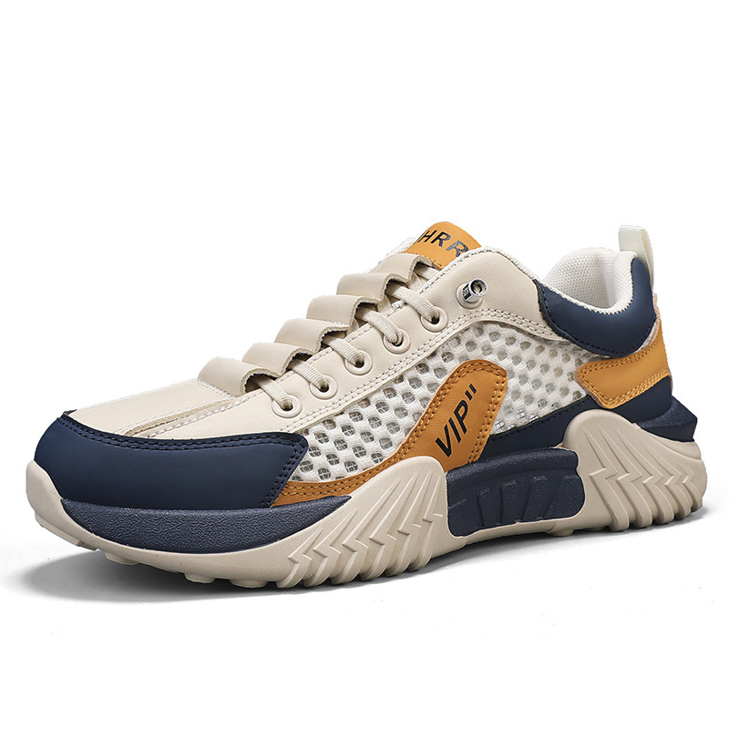 Zapatos de hombre, zapatos de malla deportiva Forrest Gump de todo fósforo de verano, zapatos de moda de suela gruesa transpirables para estudiantes jóvenes, estilo de hombre 2025 nuevo