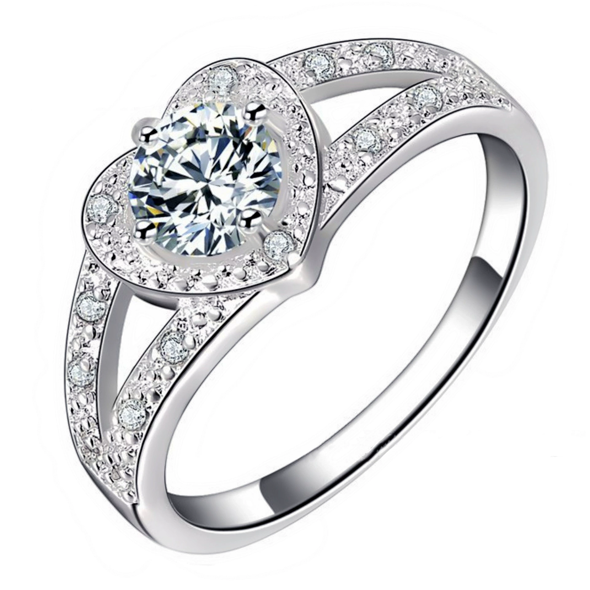 Модное кольцо в форме сердца, цирконий, Aliexpress, ebay, европейский стиль