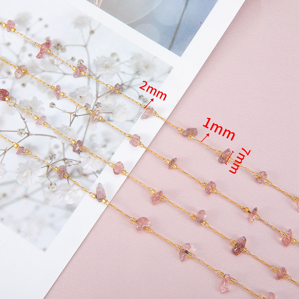 7g Weight Chain Jewelry Making Type Natural Stone Inlay Material 1 Set Quantity 1 Set Colorful Color Block DIY Jewelry Accessories Bracelets Sweater Chain 304 Stainless Steel Titanium Steel Beaded Tassel Natural Stone Simple Style Classic Style DIY Jewelry Accessories Bracelets Sweater Chain