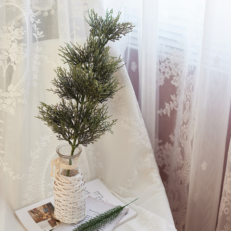 Nuevo árbol de Navidad hojas de PE accesorios de decoración de árbol de Navidad hojas falsas accesorios de botella de flores