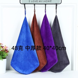 Factory wholesale 48g medium thickness 40*40 absorbent quick-drying towel cleaning glass cloth car large square towel