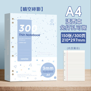 A4 / 150 hojas de papel - folleto desgarrable - escombros de cielo claro