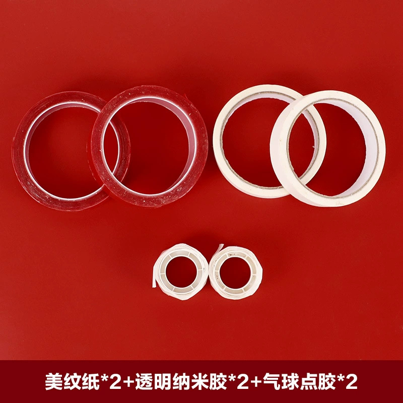 Adhesivo especial para la decoración de la casa de boda no daña la pared del diseño de cumpleaños de papel bonito adhesivos de doble cara sin marcas adhesivos nano adhesivos dispensadores