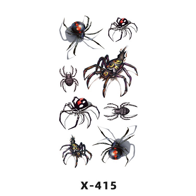 Arco de flor pequeña pegatinas de tatuaje fresco 3D dibujos animados transfronterizo Henna rosa impermeable texto en inglés pegatinas de tatuaje