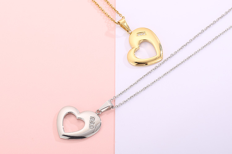Stainless Steel 18K Gold Plated Heart display picture 9