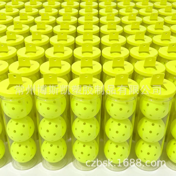 Pickleball Ball Holder with 3 Compartments, 40 Holes/48 Holes, 74mm Balls, Club Practice Balls, Wholesale Factory Direct Sale Ball Tube