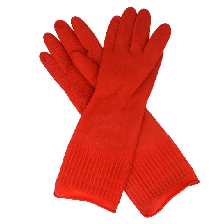 Long plastic gloves