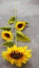 Simulation high -end 3 -headed sunflower, sun flower, high -end home floral art