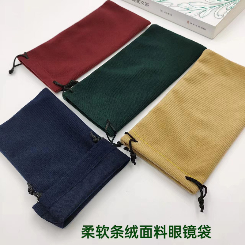 Nueva funda colorida para gafas, bolsa de tela para gafas de sol, bolsa de almacenamiento con cierre de cordón, bolsa para gafas de color sólido, venta al por mayor en stock. image 5