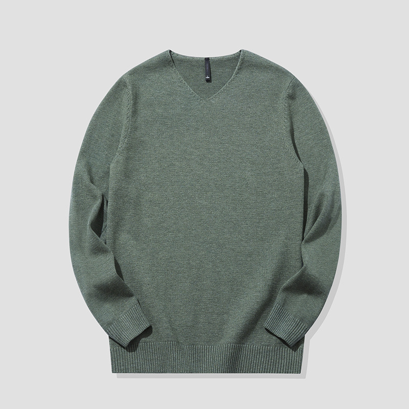 Men's Warm Two-Color Yarn Round Neck Knitwear 2025 New Middle-Aged Spring & Fall Tops High-End Plus Fleece Knitwear for Men