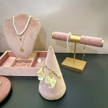 轻奢首饰展示架项链架手镯手链架 耳环架绒布耳钉板 饰品展示道具