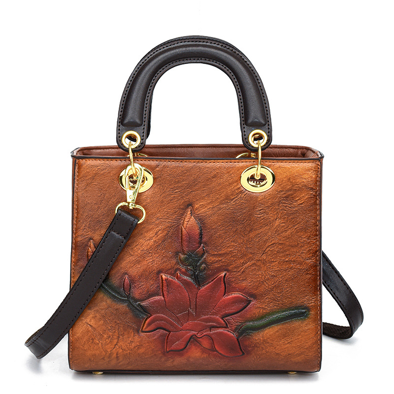 Lujo ligero de alta calidad retro nacional china en el estilo de la madre mayor bolso de moda de mujer portátil de hombro inclinado bolso de princesa