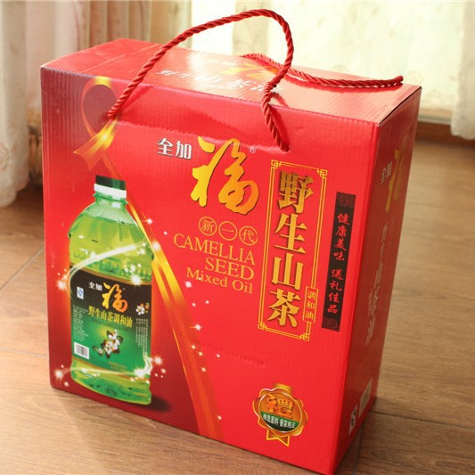专业生产加工高档纸制品野生山茶油礼盒 手提礼盒 包装盒