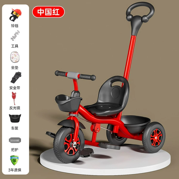 BXQ Chinese Red + Luxury Package/Big S Thickened Frame-Enlarged and Widened Wear-Resistant Tires/Push and Ride Dual-Purpose Model