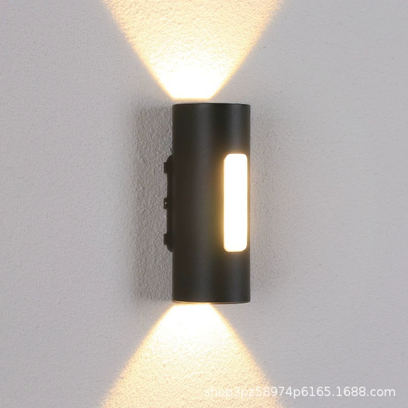 Новый креативный бамбуковый настенный светильник на открытом воздухе балкон внешняя терраса черный 12W лестничный коридор дверной настенный светильник