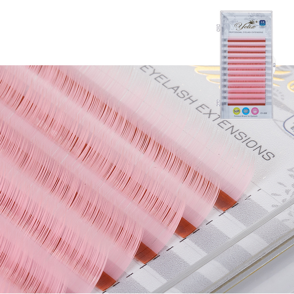 Fábrica de mezcla 0.07 pestañas de color, pestañas falsas, gran capacidad de injerto de vello redondo denso, pestañas al por mayor