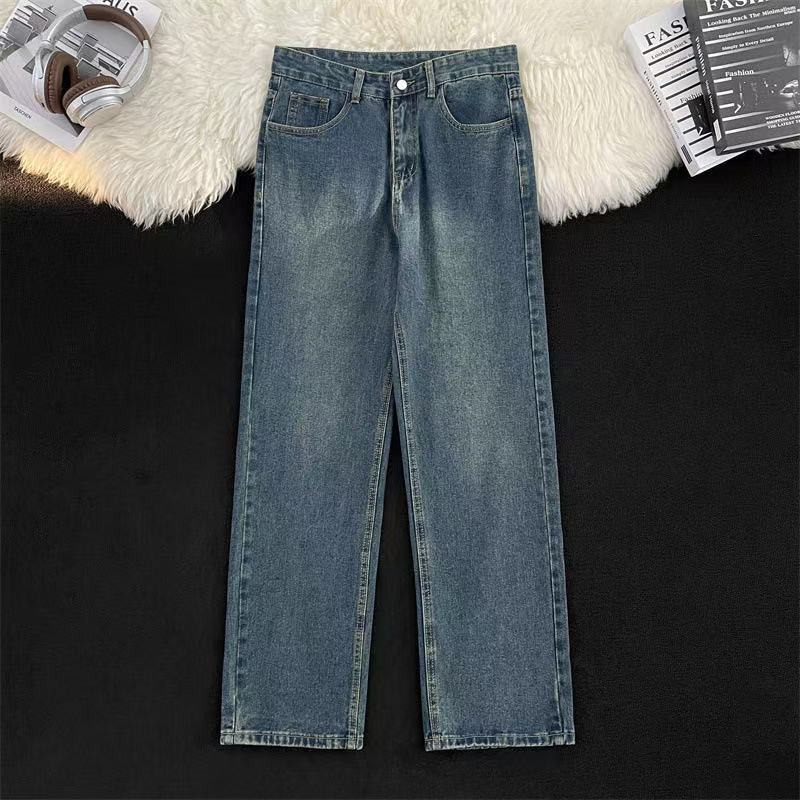Spring and Summer Thin Jeans Bf Trendy Brand All-match Student Men's Pants Loose Straight American Style Washed Casual Pants Spring and Summer Thin Jeans Bf Trendy Brand All-match Student Men's Pants Loose Straight American Style Washed Casual Pants