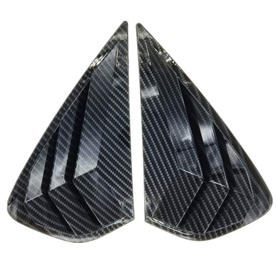 Suitable for Kia K3 19-23 Rear Triangle Blinds Carbon Fiber Modified Exterior Car Decorative Parts (Şüşə kənarı xromları/moldingləri) - kia-k3-19-23-carbon-fiber-louver-pair