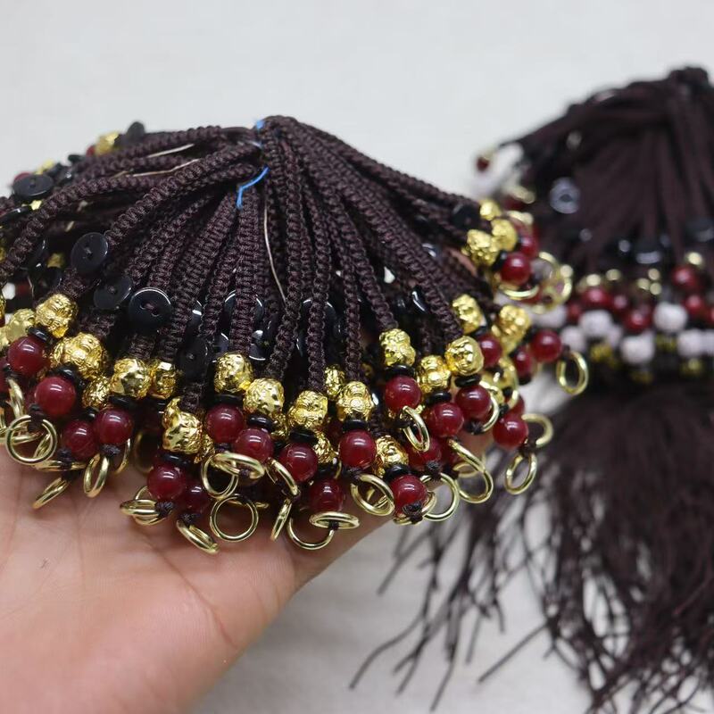 Pixiu Fu Money Bag Xiangyun Six-character Rope Flat Knot Car Keychain Pendant Men's and Women's Retro Keychain Rope DIY