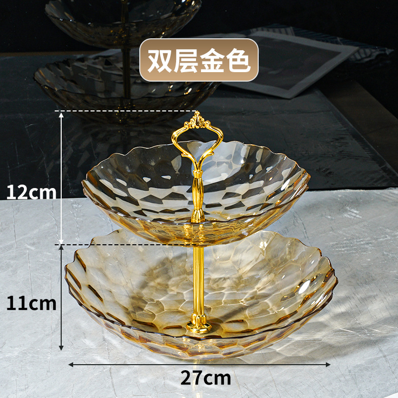 Nuevo cristal diamante bandeja de fruta sala de estar creativa dulces caseros fruta seca bandeja de fruta europea