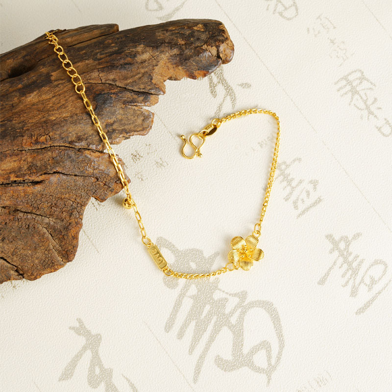 Vietnam Sha Jin LOVE letras flores pulsera pétalos de flores damas lujosas no desvanecerse de moda simple suministro de fabricantes