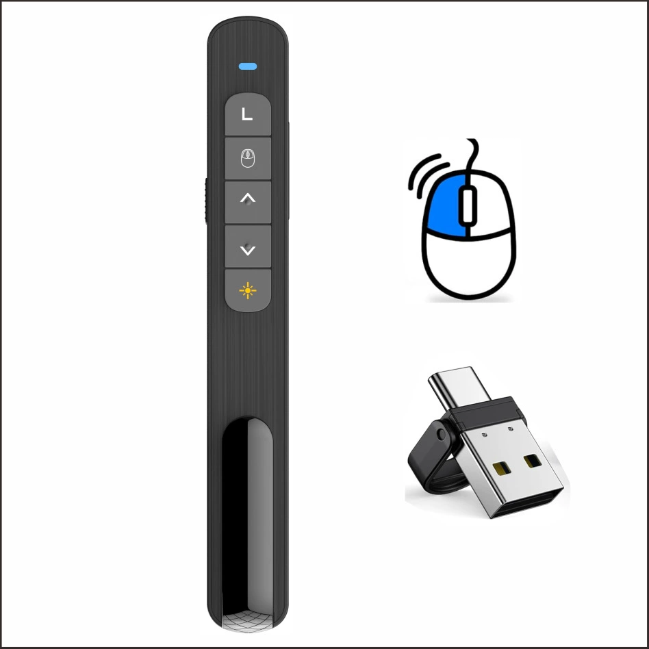 New lithium battery rechargeable flying squirrel page-turning pen universal type-c/usba dual-head receiving briefing device