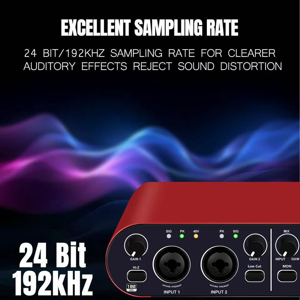 Transfronterizos dedicados a la computadora sin conducción móvil transmisión en vivo arreglos de música K grabación interna micrófono profesional tarjeta de sonido externa