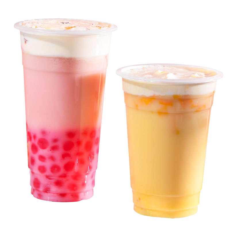 95 Caliber Disposable Milk Tea Cup Commercial Ins Style Transparent Plastic Cup with Lid Wholesale Beverage Takeaway Cup Manufacturer