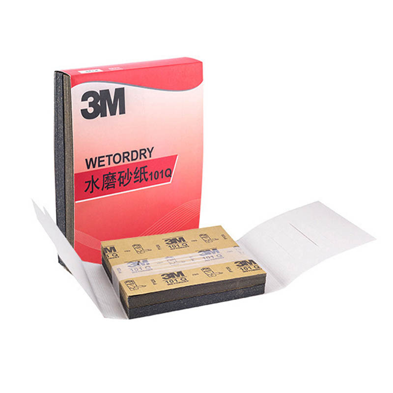 3M101Q砂纸片 磨墙墙面打磨抛光320 240 180 120耐水木工木头磨木