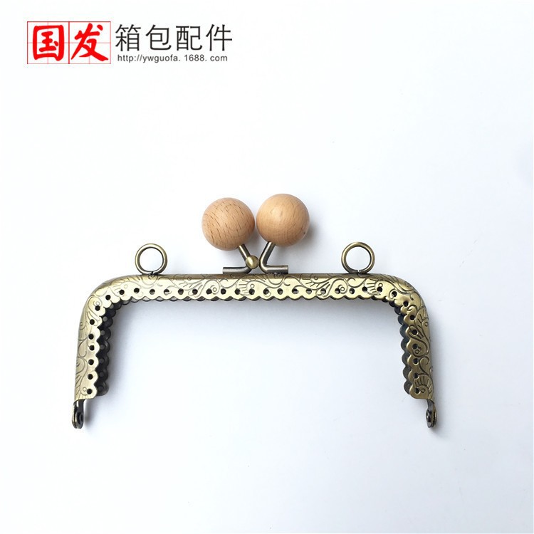 12.5CM cuadrado gran pozo dragón y flor de fenotigo encaje de madera oro 20mm madera maciza color tronco   El 0365 - GT