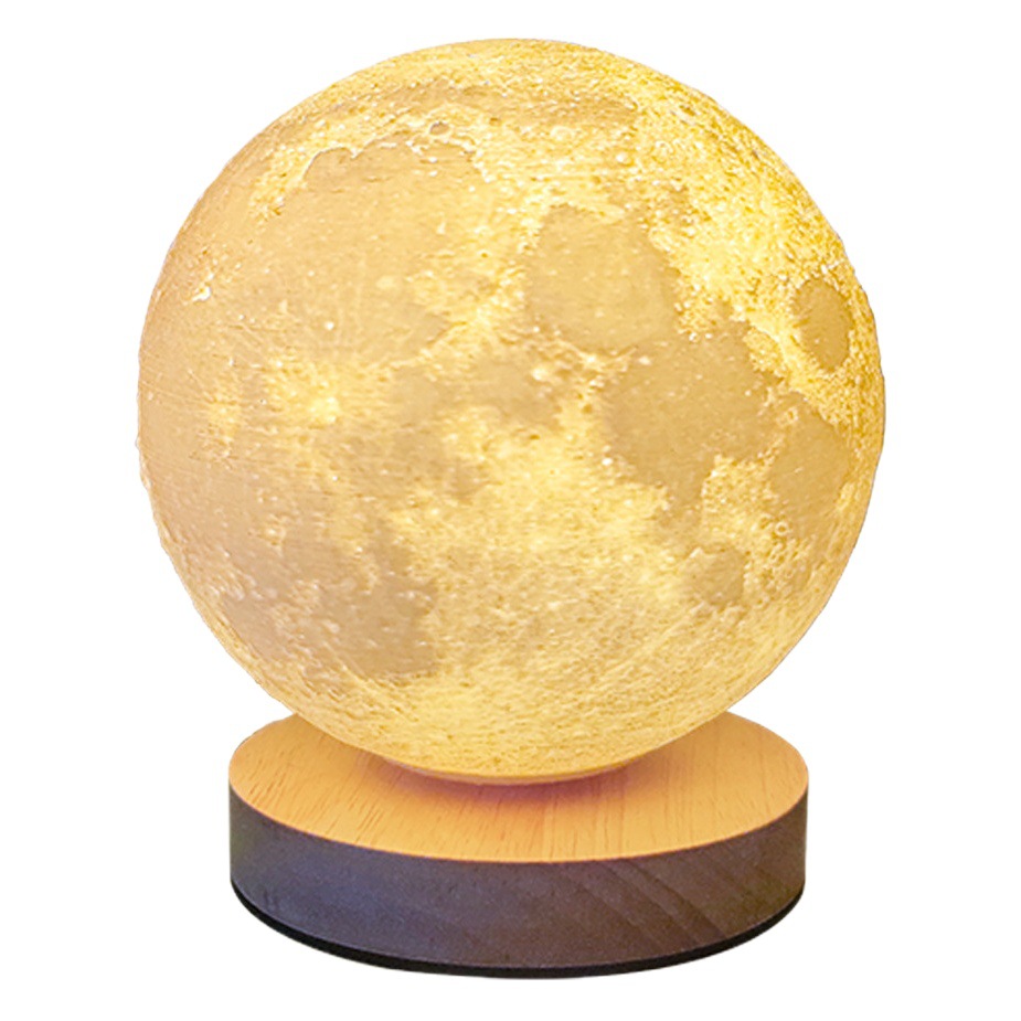 Lámpara Lunar Giratoria Inteligente con Control por Voz, Lámpara Planetaria 2025, Lámpara de Mesa para Dormitorio, Lámpara de Noche, Popular en Internet, No Suspendida