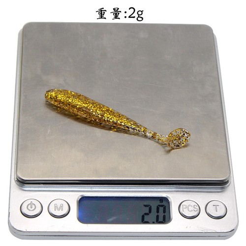Single-color T-tail soft bait 5.5cm/ 1.2g, 7cm/ 2g, 9cm/ 4.2g, 12cm/9.2g PVC lure