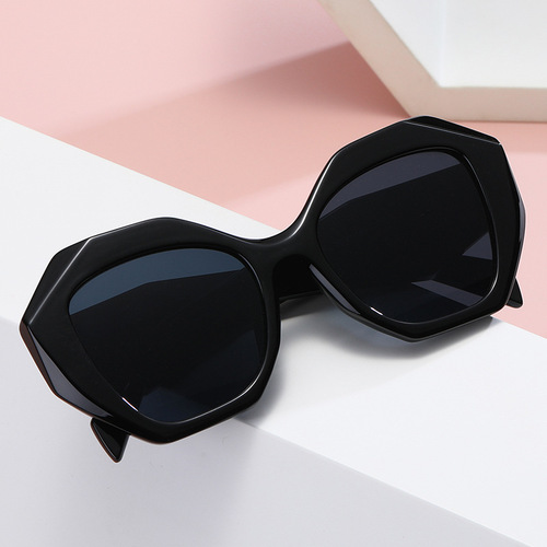 Sunglasses for Women  New Irregular Frame Sunglasses Women's European and American Trendy Large Frame Sunglasses Cross-Border