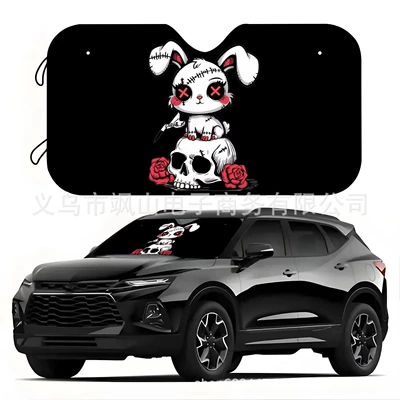 Cross-Border Halloween Skull and Spider Sun shade - 130cm-70cm-halloween-6