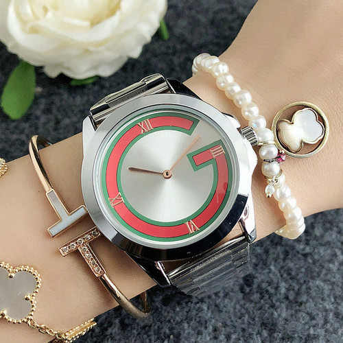 Brand wholesale watches ladies gift set original mkwatch silver stainless steel retro watch