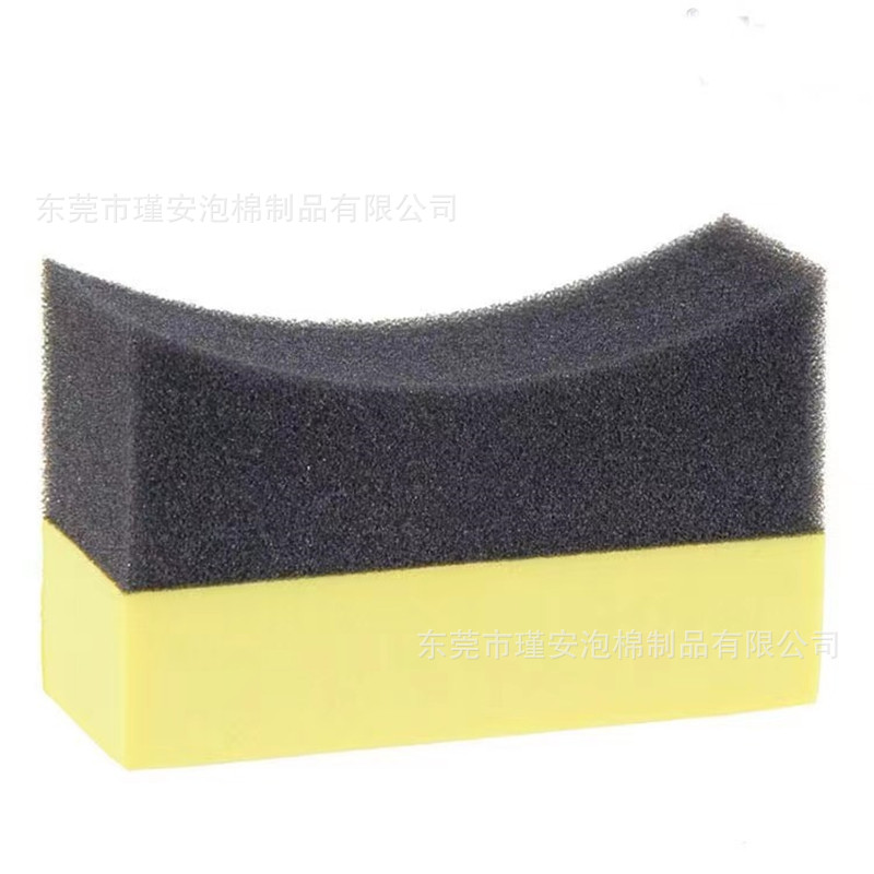 汽车清洁复合PE多用边角擦打蜡海绵月牙形轮胎刷EVA海绵擦清洁擦