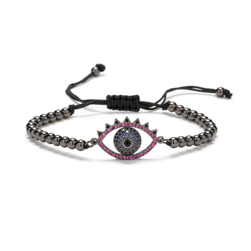 Ethnic Style Devilu0027S Eye Copper Bracelets Inlaid Zircon Copper Bracelets