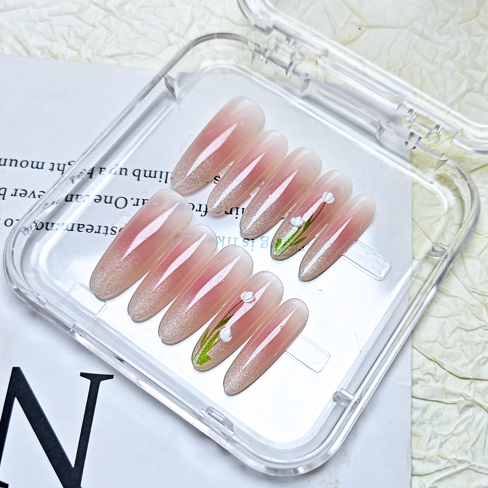 10 piezas de uñas de uñas de uñas de brillo de código dividido en 3D pegatinas de uñas degradadas en relieve de flores