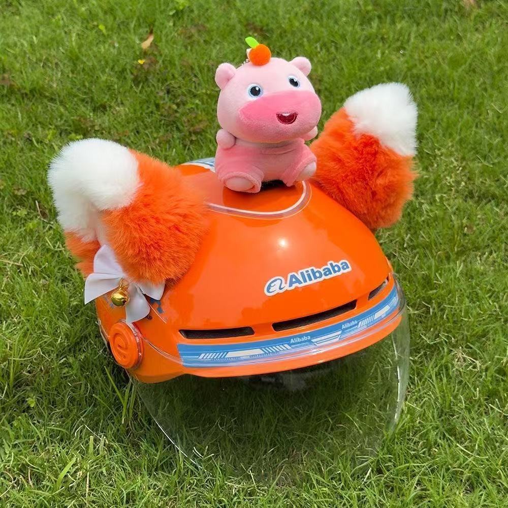 Motorcycle helmet decorative toy cute cartoon animal ear accessory children's riding decoration