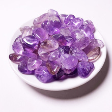 批發天然紫黃水晶碎石淺紫晶大顆粒擺件消磁石花盆魚缸造景水晶石