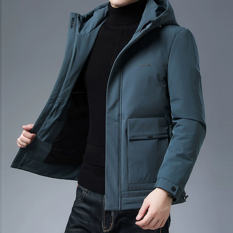 Winter hoody, men's colored down jacket, 2021 collection