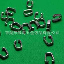 大量 不锈钢小配件瓜子扣开口方吊圈矩形吊环线扣304钢色吊坠吊环