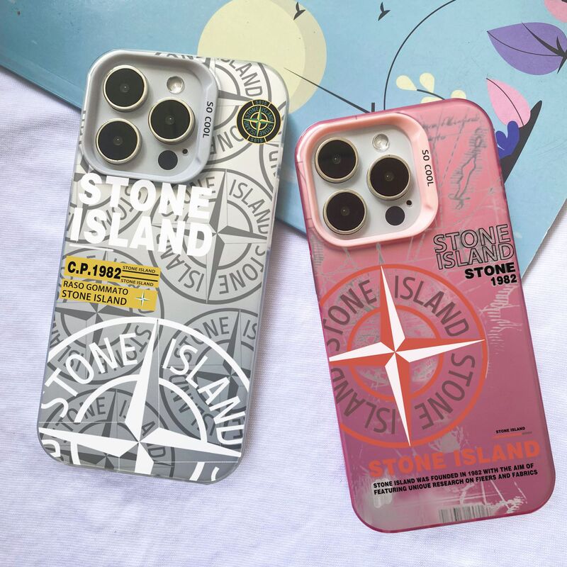 Suitable for iPhone16 phone case Apple 15PC12Promax13 cross-border 11 color silver IMD14 tide stone island 7