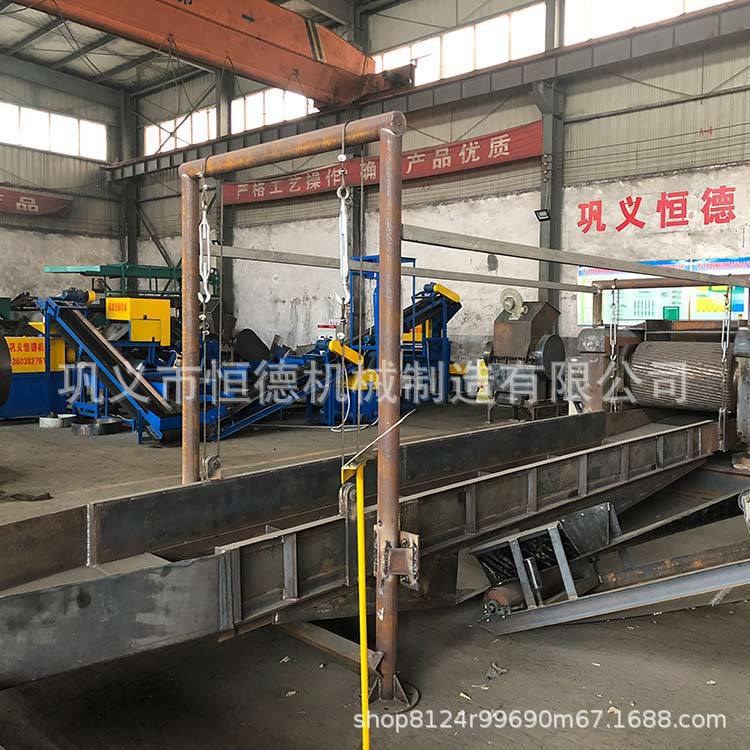 跑道建设用整套废旧轮胎胶粉设备 大口径橡胶粉碎破胶机