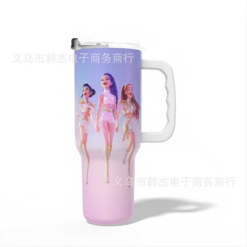 跨境大容量KPOP猎魔女团动漫周边同款40oz冰霸杯汽车杯保温杯水杯|undefined