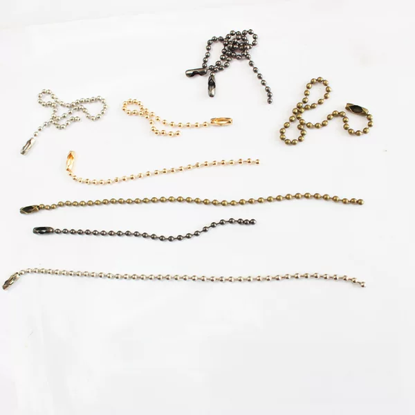 2.4 ball bead chain tag bead chain bag trademark chain jewelry tag chain plush toy hanging chain manufacturers in stock