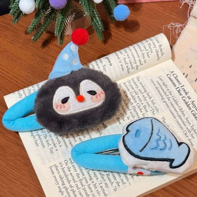 Sleeping Penguin, Little Fish, Blue Sponge, Bubble Clip, Cute Cartoon, Sweet Hair Clip, Autumn and Winter Plush Girl Hair Clip Sleeping Penguin, Little Fish, Blue Sponge, Bubble Clip, Cute Cartoon, Sweet Hair Clip, Autumn and Winter Plush Girl Hair Clip