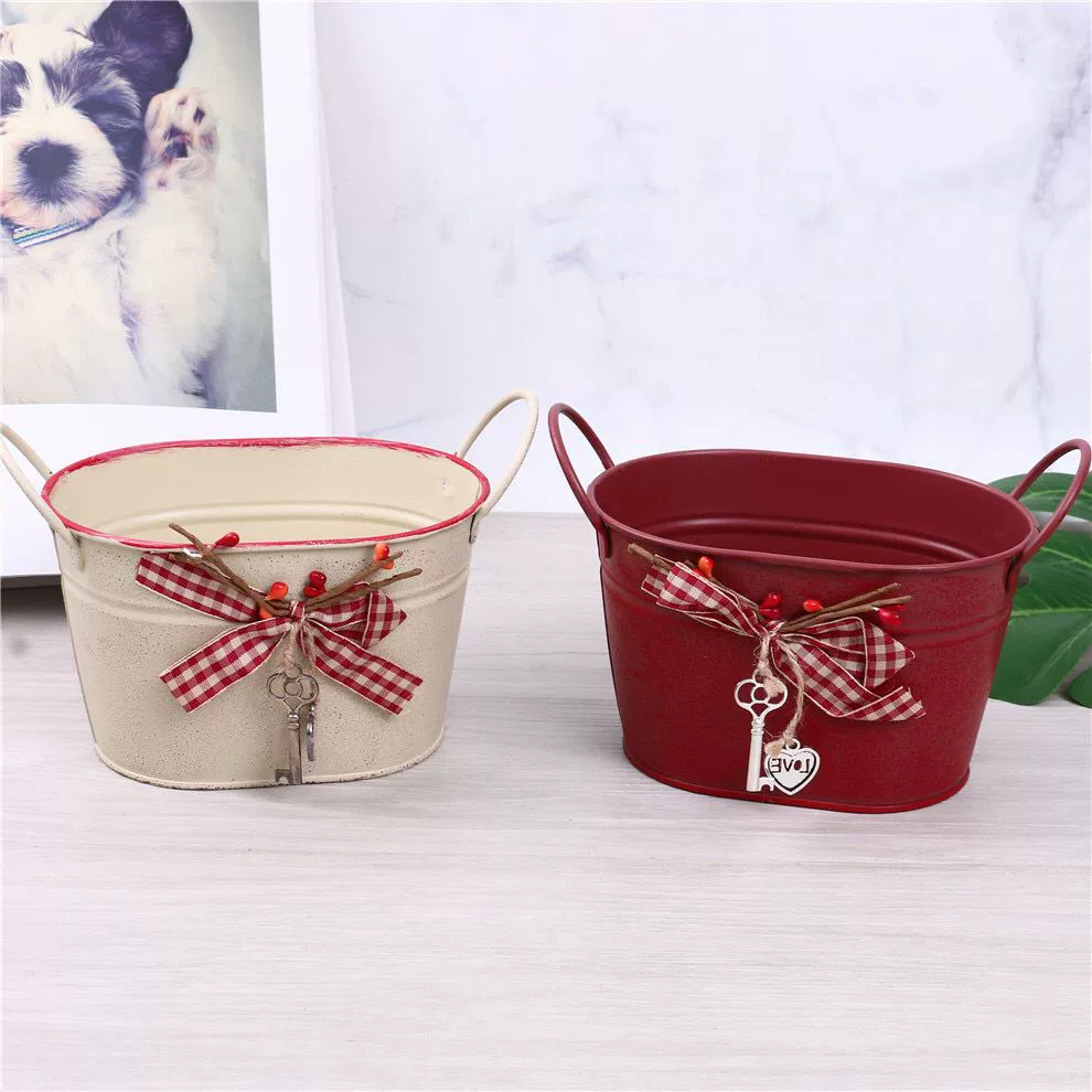Производитель поставляет овальные кашпо в форме банта, серия цветочных горшков в форме сердца для влюбленных, ведра для хранения для домашнего декора
