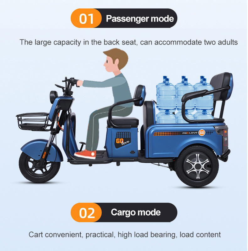 Mobility Scooter Customizable Logo Electric Tricycle
