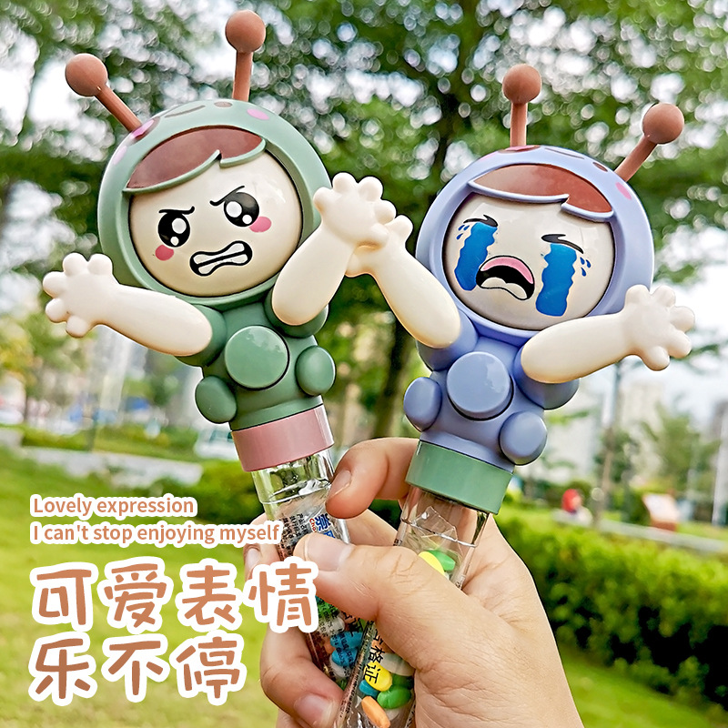 Chongwei Cartoon Rotating Face Changing Toy Candy Play Creative Cute Baby Expression Face Changing Baby Fun Toy with Candy